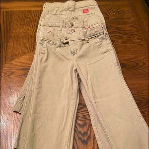 (Individual) Dickies Uniform Khakis, Little Girls, Size 5 Adjustable Waist Tabs